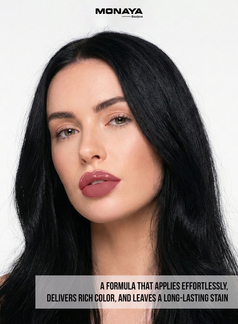 Monaya G006 Matte & Moist Lip Gloss – Long-Lasting, Velvet Matte Finish, Moisturizing, Non-Drying, Lip Care, Cruelty-Free Makeup - Image 4